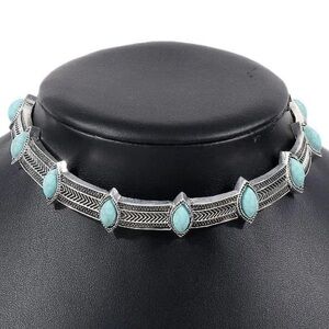 Western Choker Necklaces for Vintage Western Turquoise Choker Necklace Bohemi
